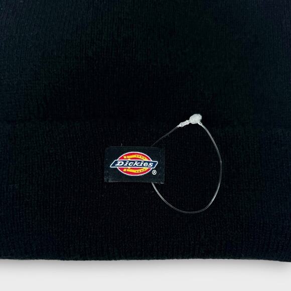Dickies Black Ribbed Cuffed Knit Beanie NWOT - Picture 2 of 3